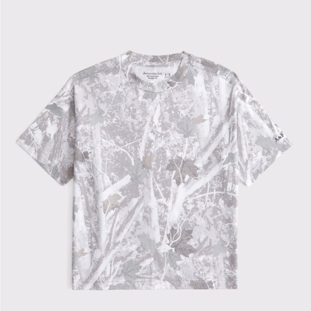 abercrombie & fitch essential relaxed Camouflage Youth Shirt 13/14 100% cotton